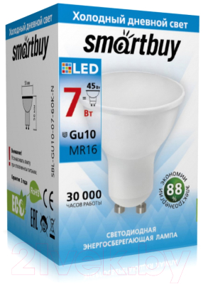 Лампа SmartBuy SBL-GU10-07-60K-N