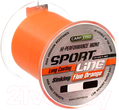 Леска монофильная Carp Pro Sport Line Fluo Orange 1000M / CP2210-0235 - фото