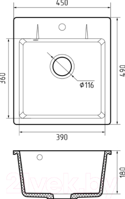 Мойка кухонная GranFest Quarz GF-UR-245
