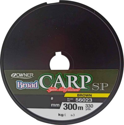 Леска монофильная Owner Broad Carp SP brown 300м 0.28мм 5.9кг / 56023-028 - фото