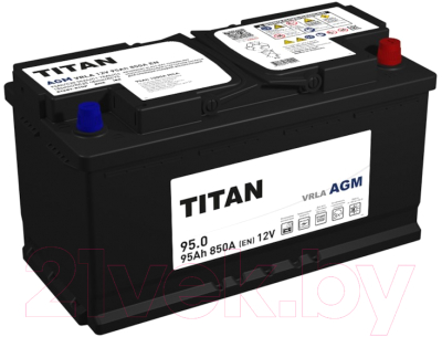 Автомобильный аккумулятор TITAN AGM L5 95Ah 850A R+ - фото