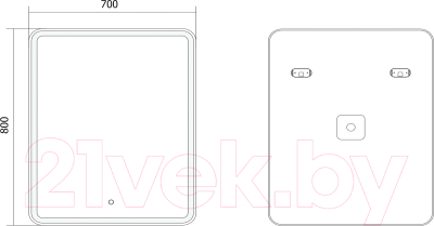 Зеркало Axus Relax 70x80 Стандарт