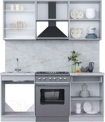 Кухонный гарнитур Интерлиния Мила Пластик 1.8 А