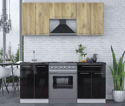 Кухонный гарнитур Интерлиния Мила Пластик 1.8 А