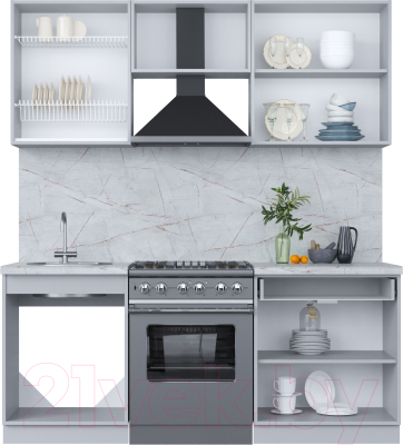 Кухонный гарнитур Интерлиния Мила Пластик 1.9 А