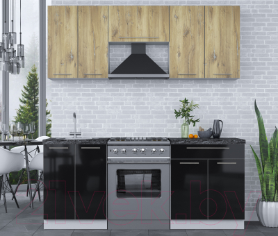 Кухонный гарнитур Интерлиния Мила Пластик 1.9 А