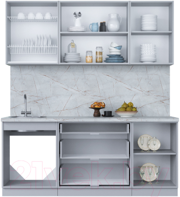 Кухонный гарнитур Интерлиния Мила Пластик 1.9 В