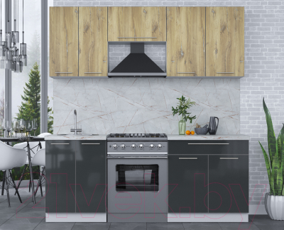 Кухонный гарнитур Интерлиния Мила Пластик 2.0 А