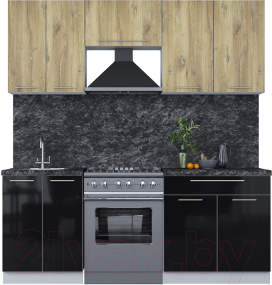 Кухонный гарнитур Интерлиния Мила Пластик 2.0 А - фото