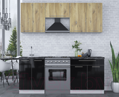 Кухонный гарнитур Интерлиния Мила Пластик 2.0 А