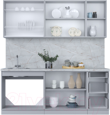 Кухонный гарнитур Интерлиния Мила Пластик 2.0 Б