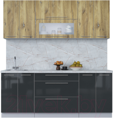 Кухонный гарнитур Интерлиния Мила Пластик 2.0 В - фото