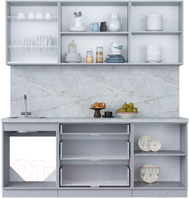 Кухонный гарнитур Интерлиния Мила Пластик 2.0 В