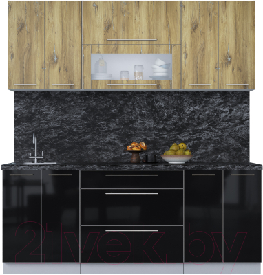 Кухонный гарнитур Интерлиния Мила Пластик 2.0 В - фото