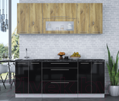 Кухонный гарнитур Интерлиния Мила Пластик 2.0 В