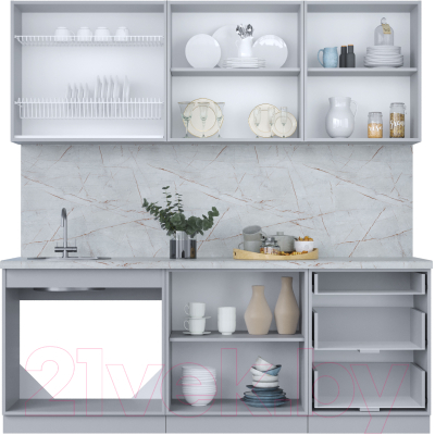 Кухонный гарнитур Интерлиния Мила Пластик 2.1 Б
