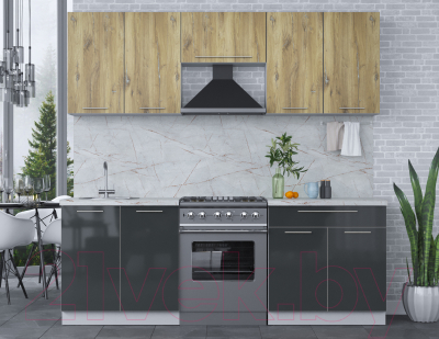 Кухонный гарнитур Интерлиния Мила Пластик 2.2 А