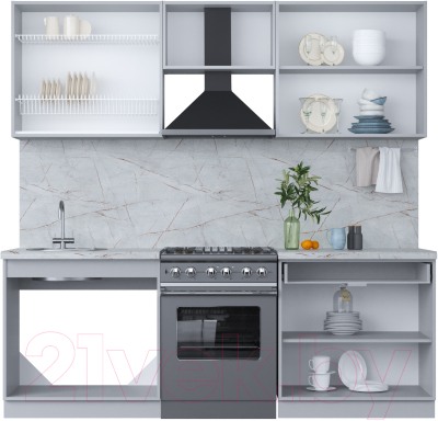 Кухонный гарнитур Интерлиния Мила Пластик 2.2 А