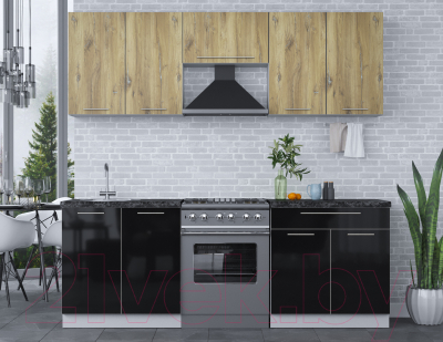 Кухонный гарнитур Интерлиния Мила Пластик 2.2 А