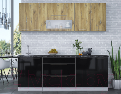 Кухонный гарнитур Интерлиния Мила Пластик 2.2 В