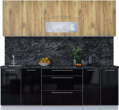 Кухонный гарнитур Интерлиния Мила Пластик 2.3 В - фото