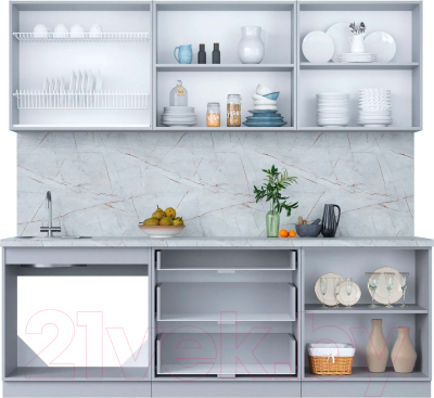 Кухонный гарнитур Интерлиния Мила Пластик 2.3 В