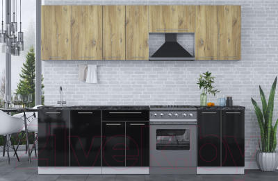 Кухонный гарнитур Интерлиния Мила Пластик 2.6 А