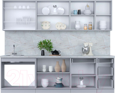 Кухонный гарнитур Интерлиния Мила Пластик 2.6 Б