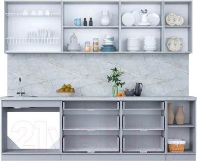 Кухонный гарнитур Интерлиния Мила Пластик 2.6 В