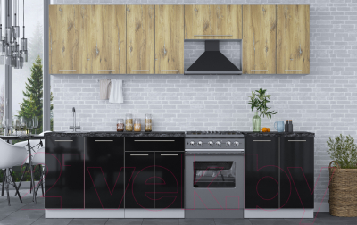 Кухонный гарнитур Интерлиния Мила Пластик 2.7 А