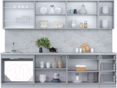 Кухонный гарнитур Интерлиния Мила Пластик 2.8 Б