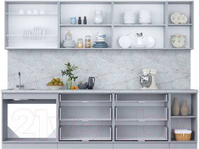 Кухонный гарнитур Интерлиния Мила Пластик 2.8 В