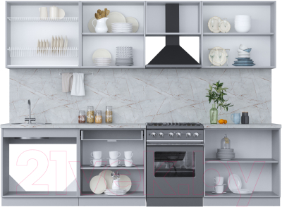 Кухонный гарнитур Интерлиния Мила Пластик 2.9 А