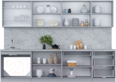 Кухонный гарнитур Интерлиния Мила Пластик 3.0 Б