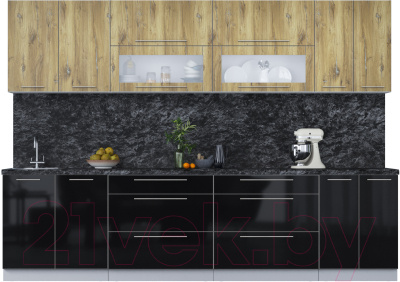 Кухонный гарнитур Интерлиния Мила Пластик 3.0 В - фото