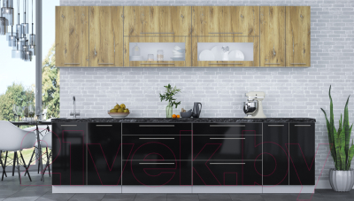 Кухонный гарнитур Интерлиния Мила Пластик 3.0 В