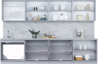 Кухонный гарнитур Интерлиния Мила Пластик 3.2 В