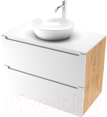 Тумба под умывальник ЗОВ Дион 70 / D70LHO0M9003MKV5-LDSPW - фото