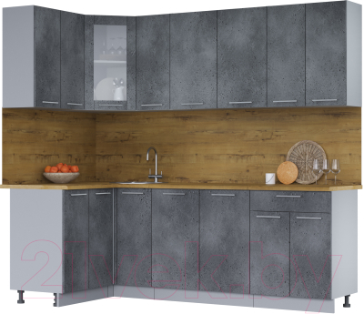 Кухонный гарнитур Интерлиния Мила 12x23 - фото