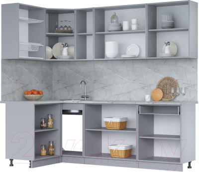 Кухонный гарнитур Интерлиния Мила 12x23