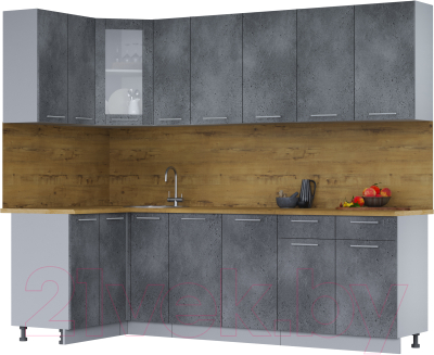 Кухонный гарнитур Интерлиния Мила 12x25 - фото