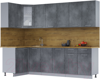 Кухонный гарнитур Интерлиния Мила 12x26 - фото