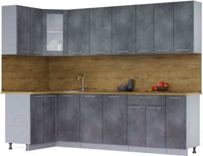 Кухонный гарнитур Интерлиния Мила 12x27 - фото