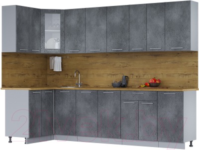 Кухонный гарнитур Интерлиния Мила 12x28 - фото