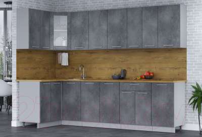 Кухонный гарнитур Интерлиния Мила 12x28