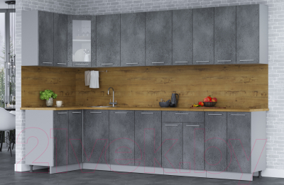 Кухонный гарнитур Интерлиния Мила 12x30