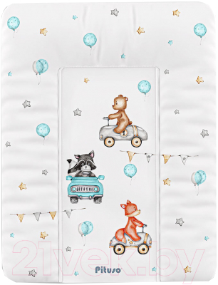 Пеленальный матрас Pituso Машинки / 4210-55 - фото