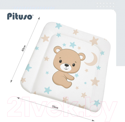 Пеленальный матрас Pituso Мишутка / PT/ПН-02