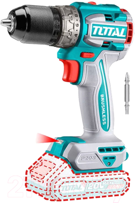 Аккумуляторная дрель-шуруповерт TOTAL TDLI206021 - фото