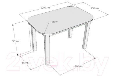 Обеденный стол Senira P-02.06/01-7817